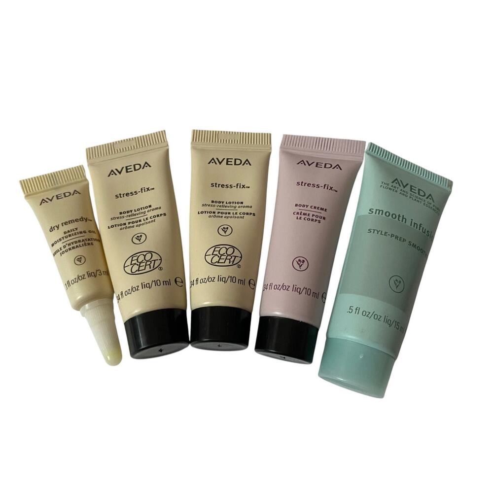 Aveda Travel Size Sample Lot Of 5 Stress Fix Lotion Cream Smooth Infusion Mini